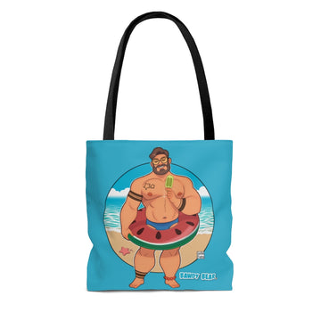 Bawdy Bear Ice Pop / AOP Tote Bag